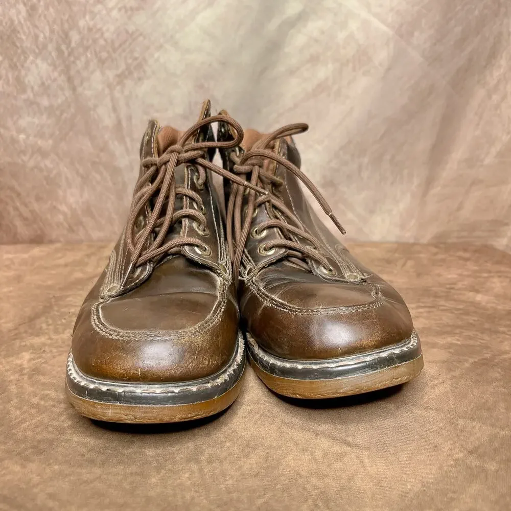 Vintage Y2K Skechers Leather Chukka Work Boots Lace Up Ankle Brown Men's 8